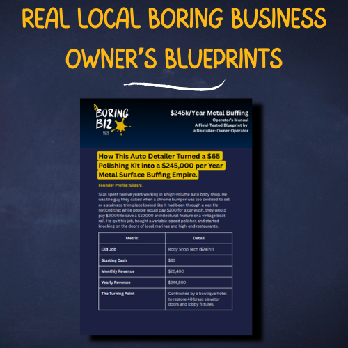 Local Boring Business Blueprints Vault